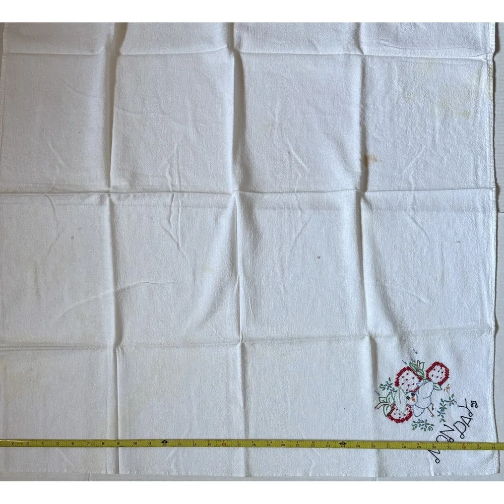 8 Vintage Cat Hand‎ Embroidered Flour Sack Towels - Project to Complete!